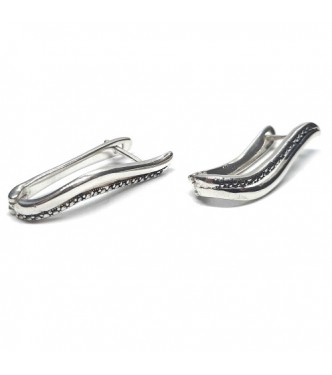 E000836 Genuine Sterling Silver Stylish Earrings Solid Hallmarked 925 Handmade